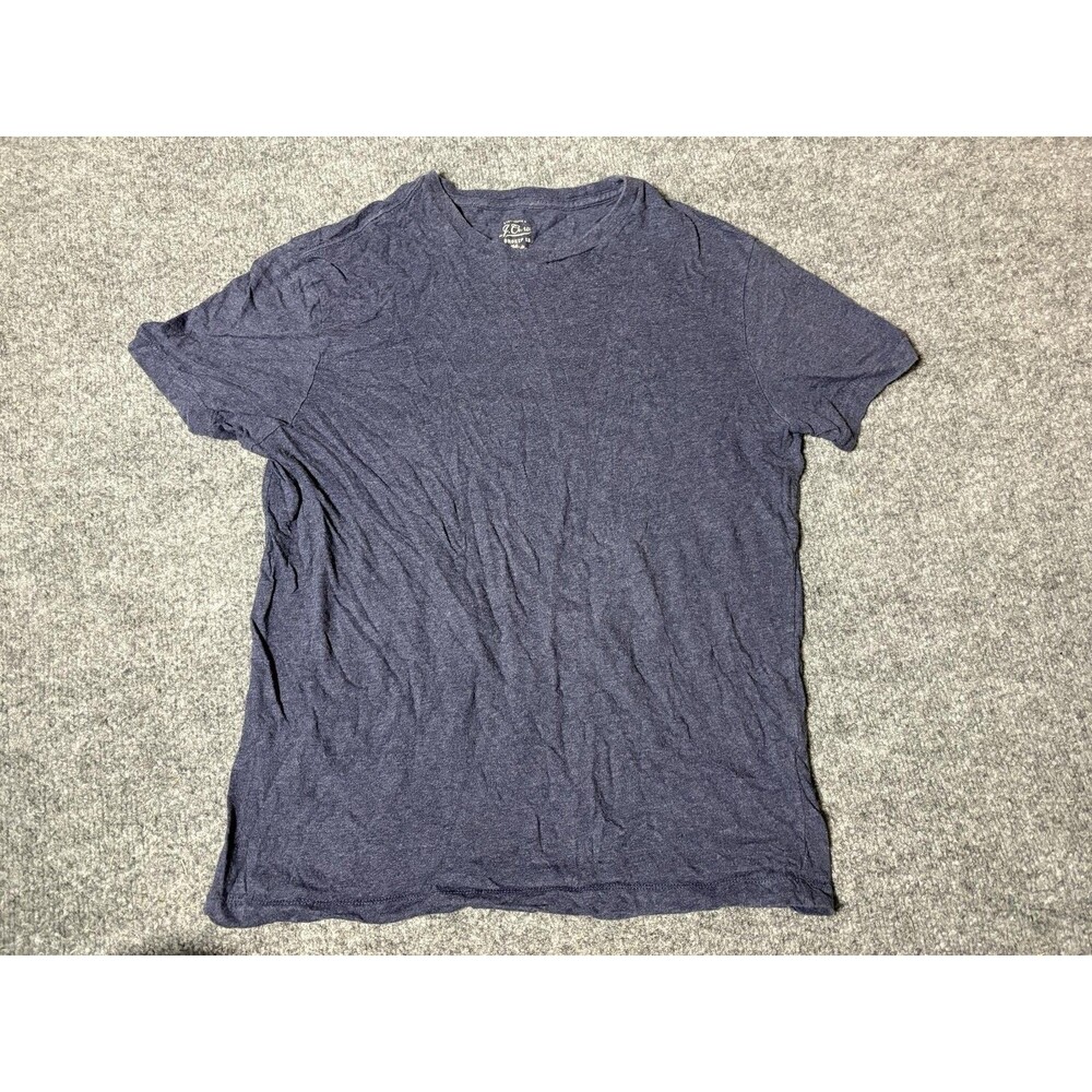 J.CREW Shirt Mens S Blue Short Sleeve Crew Neck Broken-In Tagless Cotton Tee